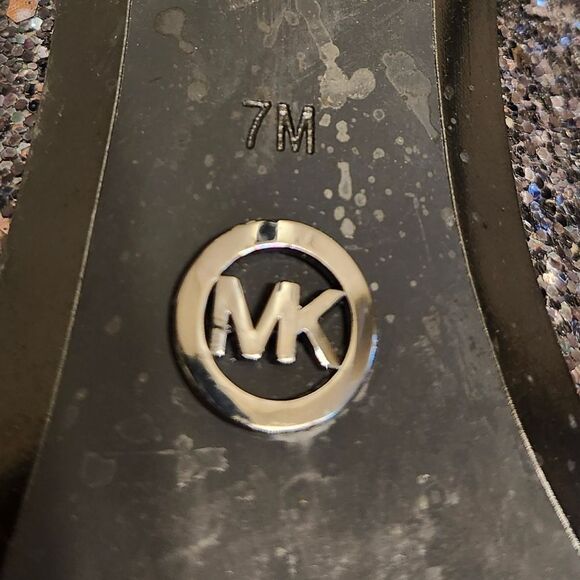 Michael Michael Kors "Claire" Gunmetal Glitter Encrusted Pumps Sz.7 Ret $130 - Picture 8 of 8